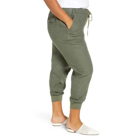 CASLON Drawstring Linen Joggers NW0T XXL $59 1505 - Picture 3 of 4